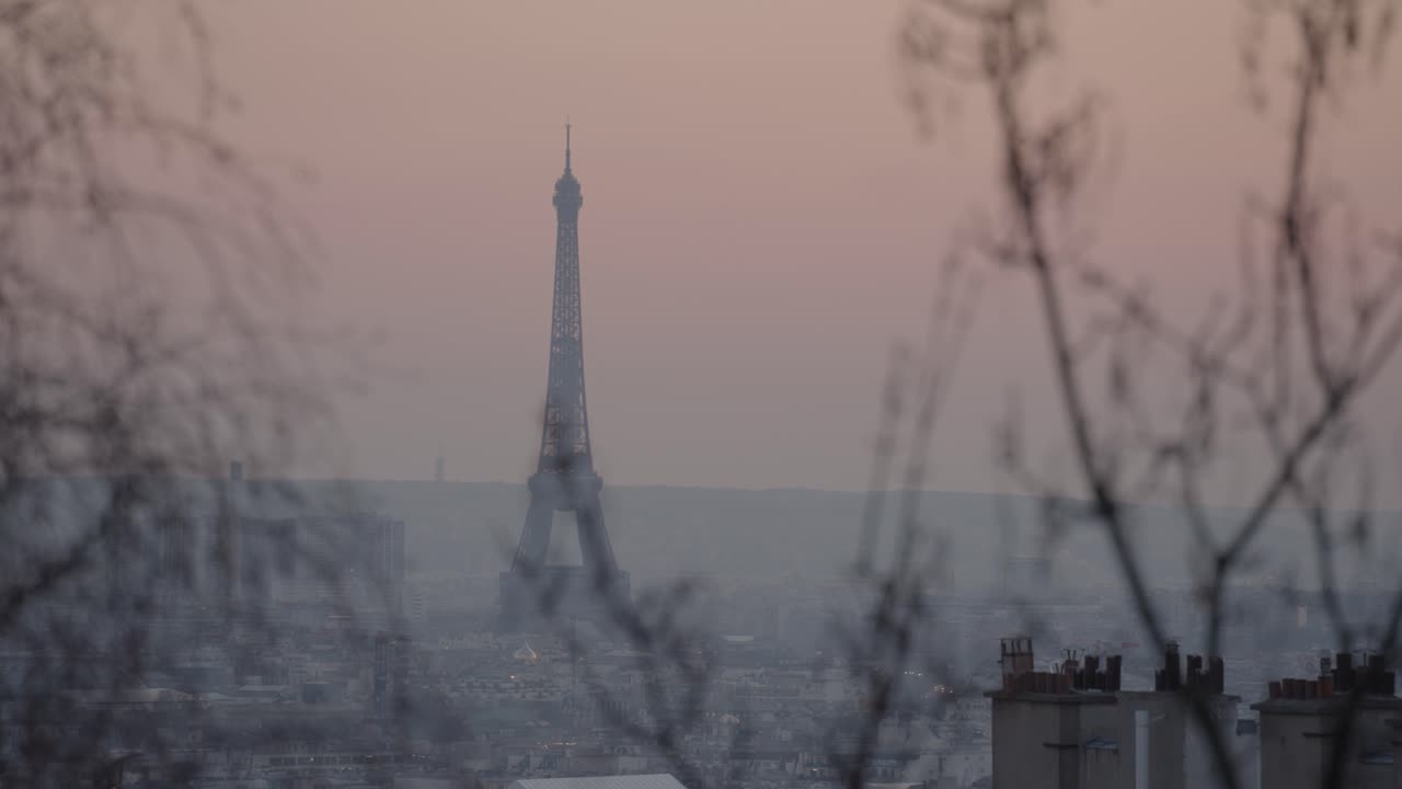 Eiffel Tower in Paris at Sunset
