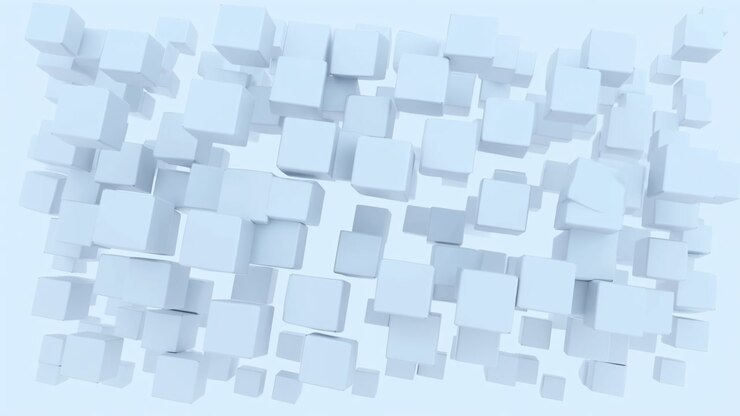 White Cube Field Minimal Architectural Study, Clustered Modular Blocks Create Depth And Rhythm, Geometric
