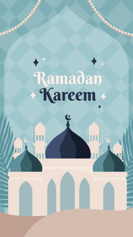 motion graphic of flat ramadan instagram stories collection