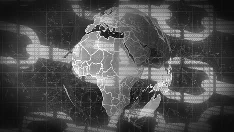 animación del globo y la cadena de bloques sobre fondo negro