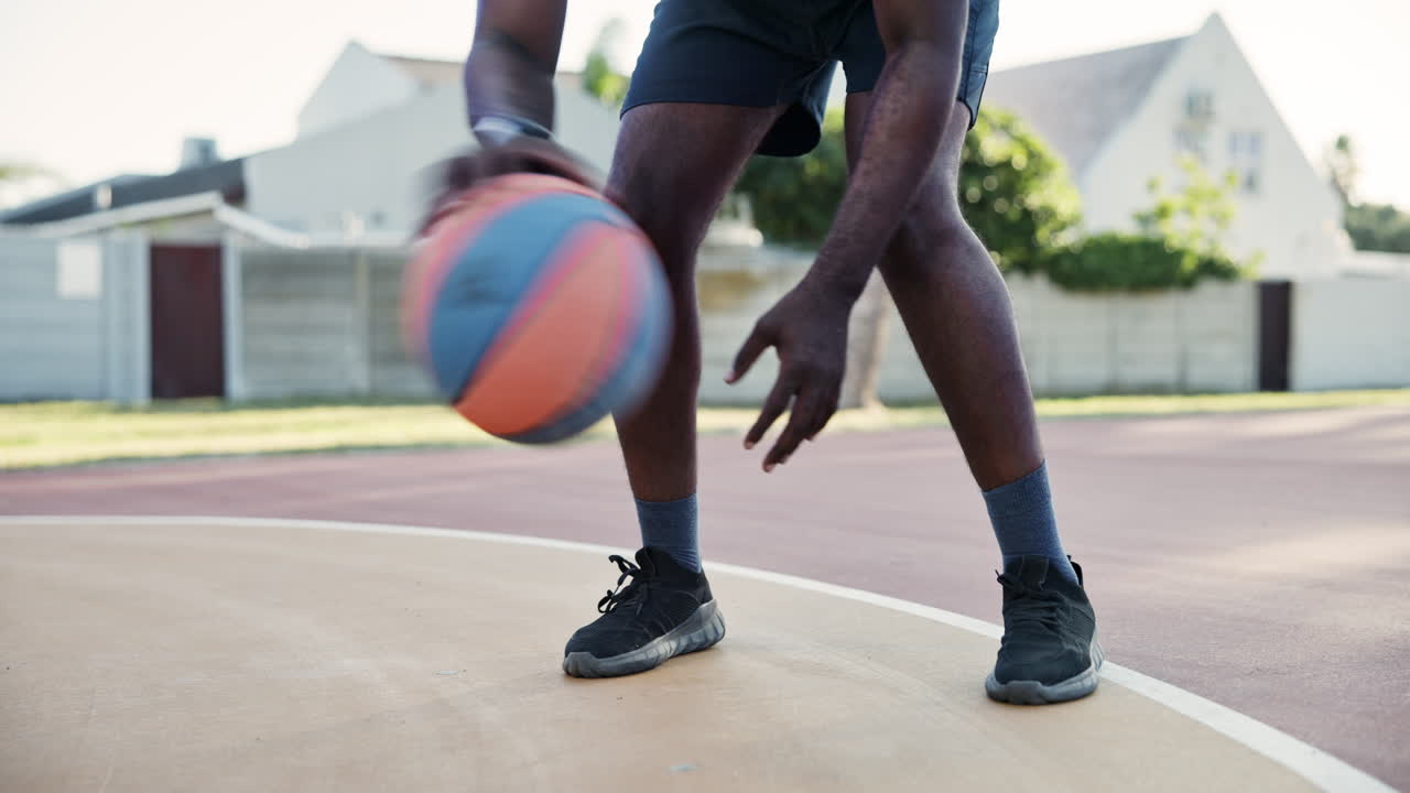 Man playing basketball