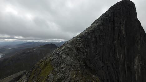 ascending the mountain of store blåmann along one of its ridges