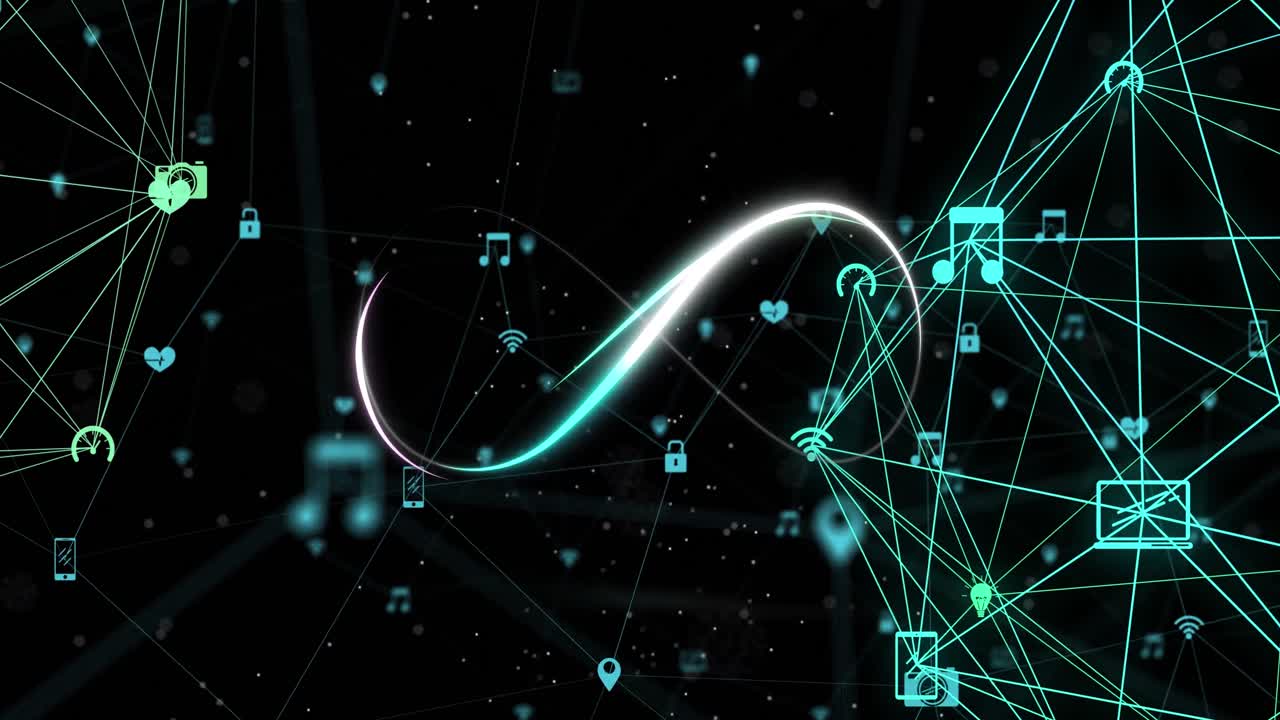 연결 네트워크를 통해 아이콘의 애니메이션