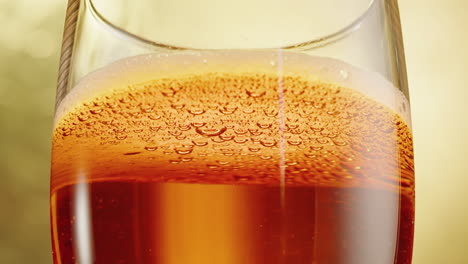 close-up of a glass of beer