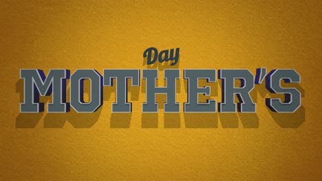 Retro-Mothers-Day-text-on-yellow-vintage-texture-in-80s-style