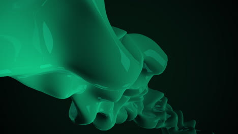 motion dark green liquid futuristic shapes