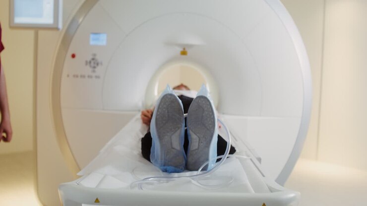 Patient undergoing MRI scan