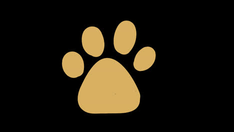 a-dog's-paw-print-icon-concept-loop-animation-video-with-alpha-channel