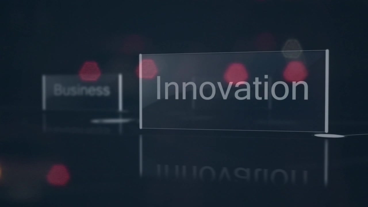 Animation of network of connections with icons over data processing