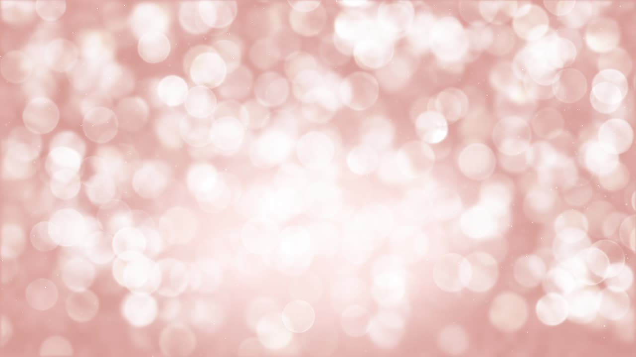 Bellissimo sfondo celebrativo in loop con grandi particelle bokeh in un romantico colore rosa