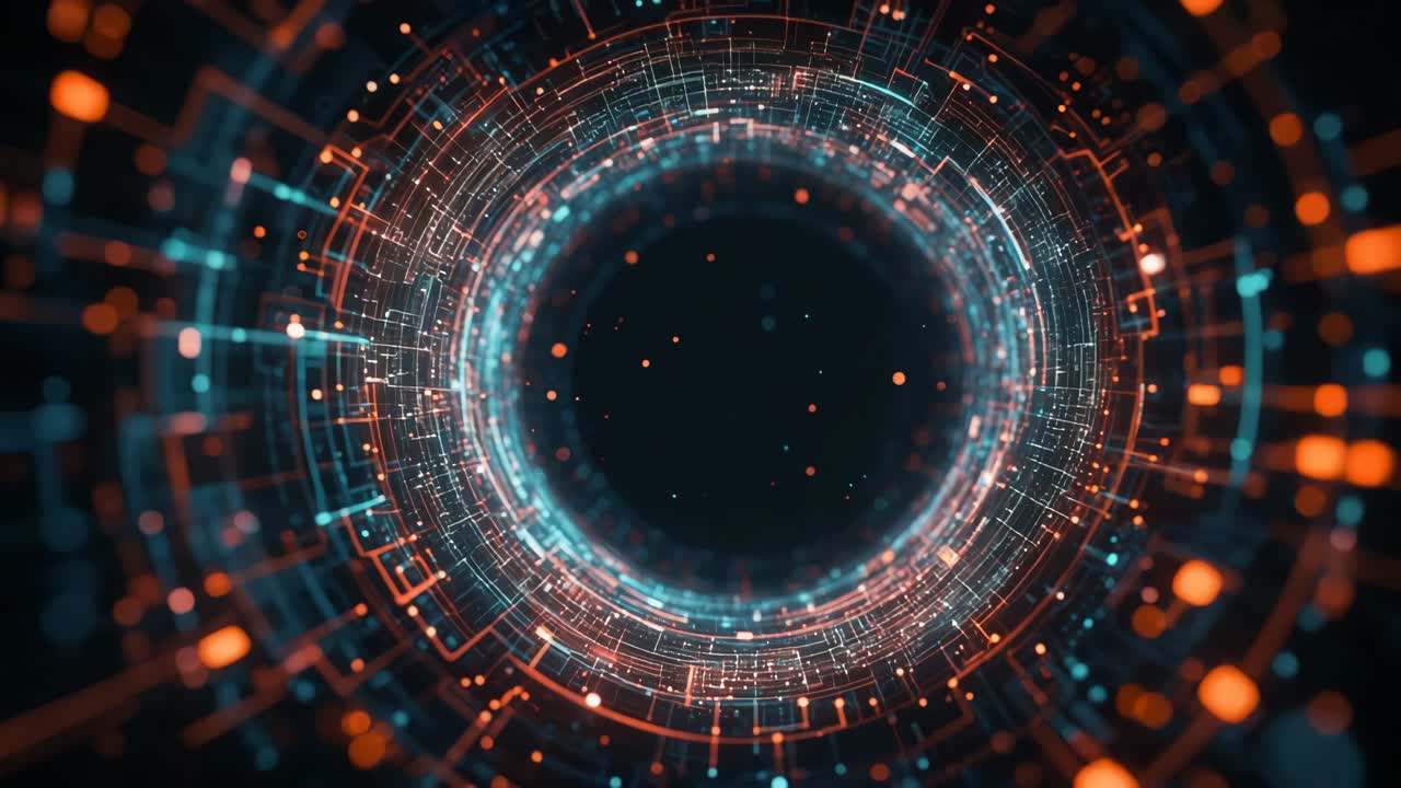 Abstract Futuristic Technology Rings