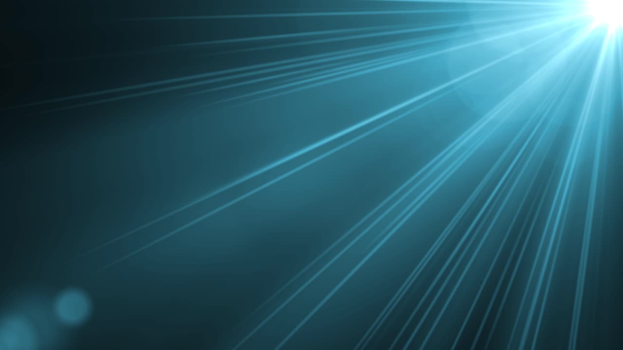 Blue light rays with lens flare effect