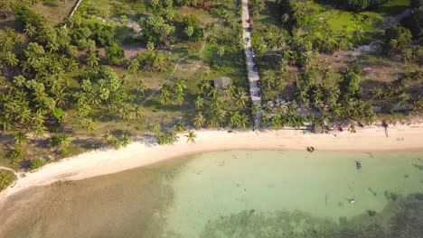 4K-Aerial-Front-View-of-Surin-Beach,-Phuket