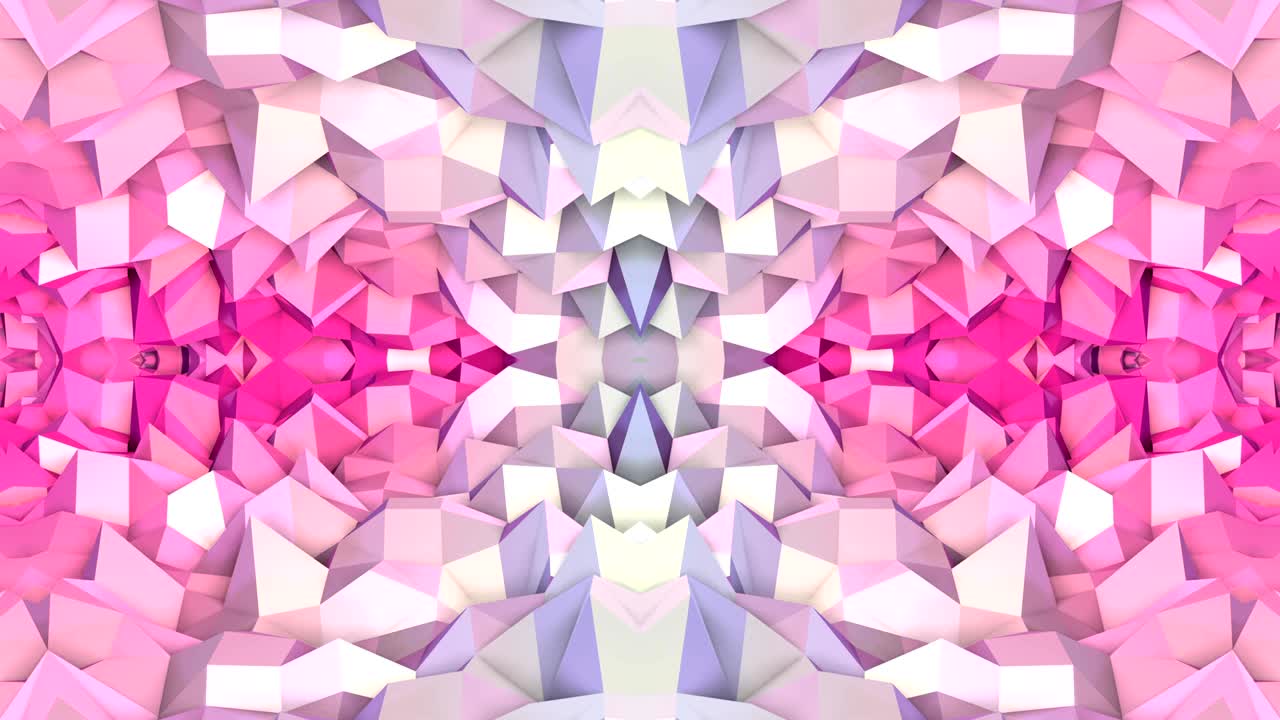 fondo 3d abstracto simple en color gradiente púrpura rojo, estilo poli bajo como fondo geométrico moderno o entorno matemático con efecto caleidoscópico. 4k uhd o bucle sin costuras fullhd. 21