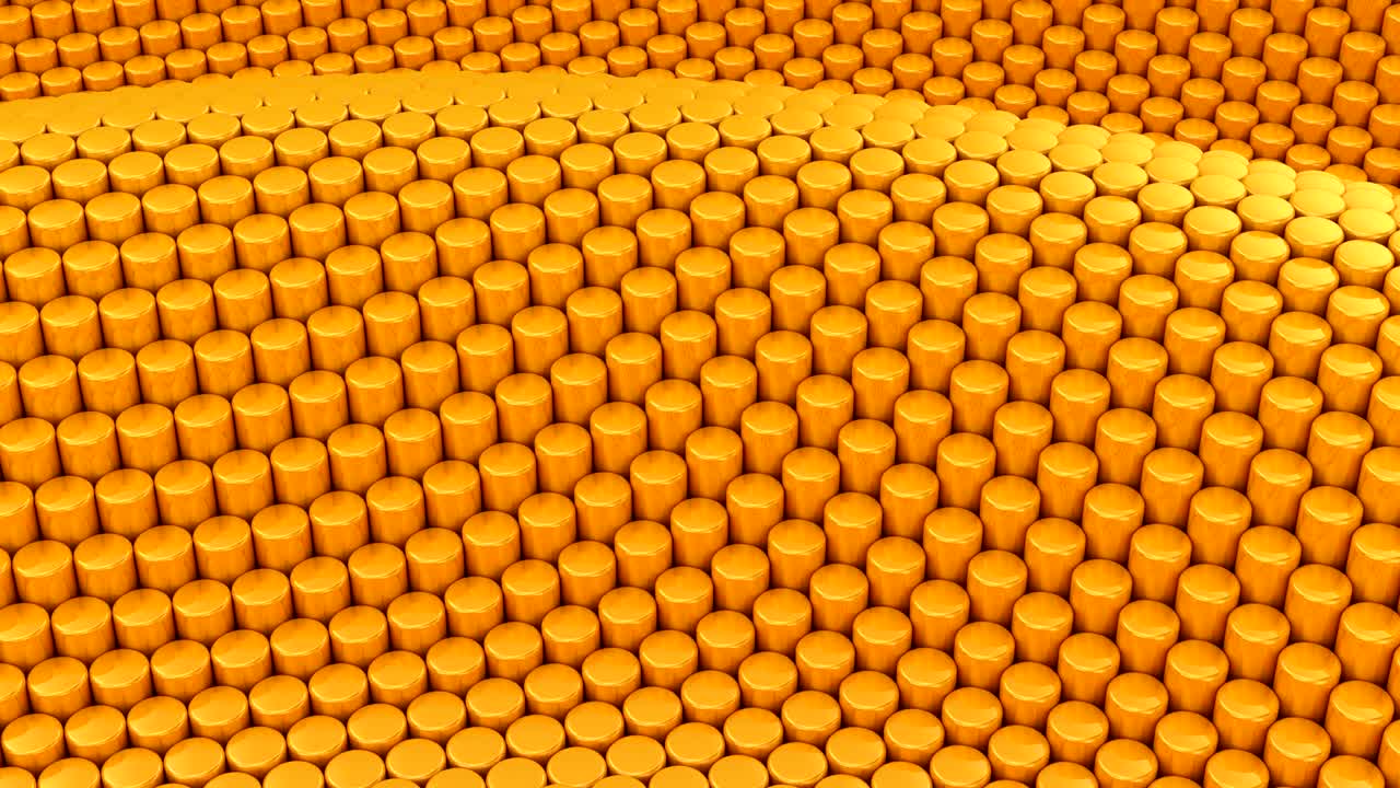 цилиндры сформировали волну