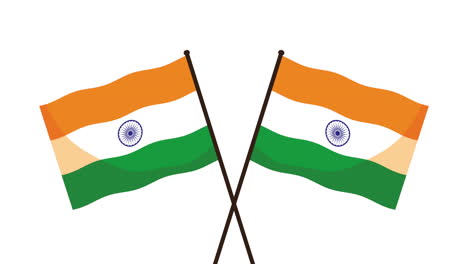 india independence day celebration with flags