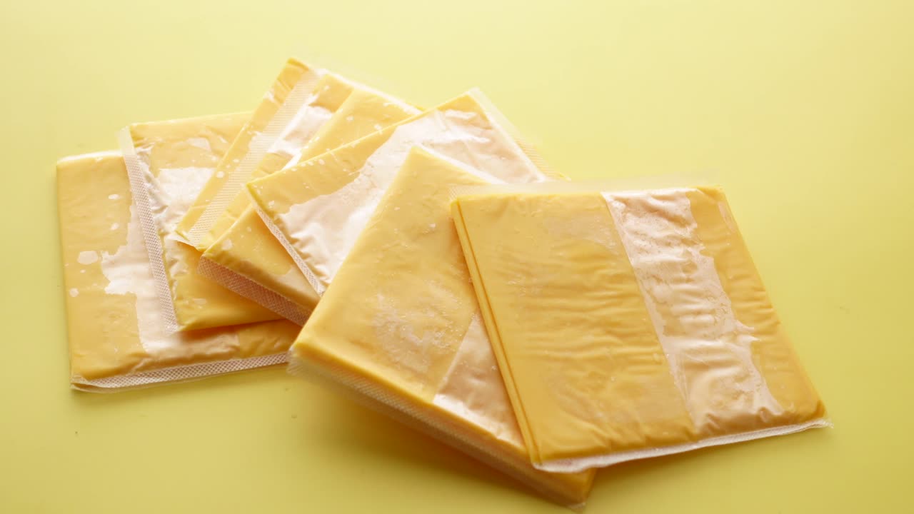 포장 된 치즈 조각
