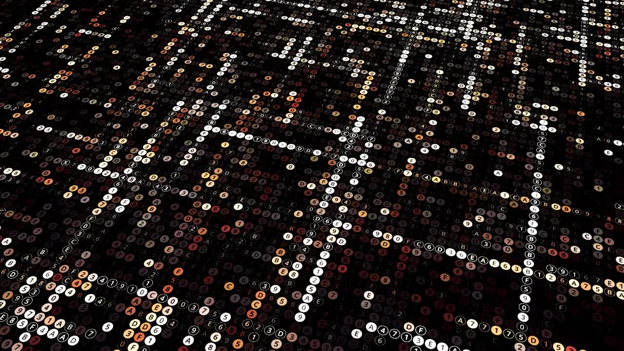 patrón abstracto con círculos, números y letras