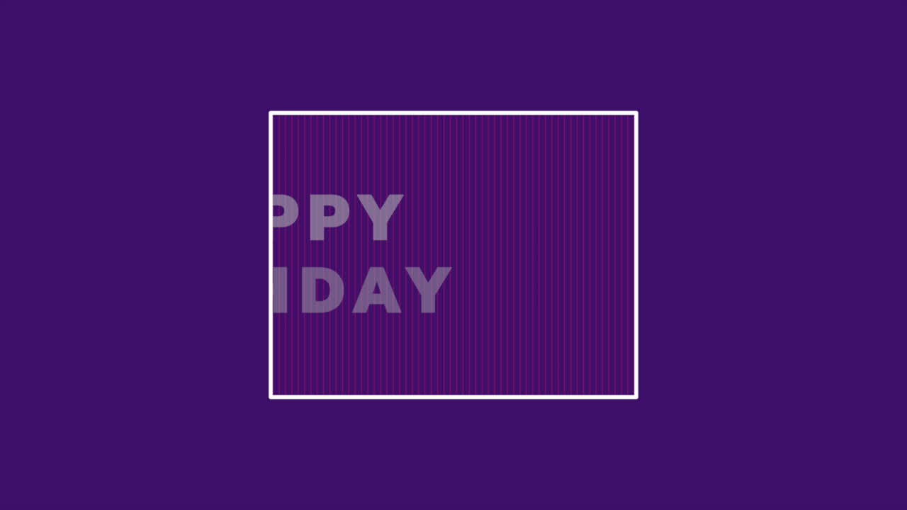 보라색 현대적인 패턴의 프레임에 생일 축하합니다