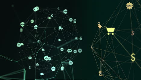 animation of network of connections on black background