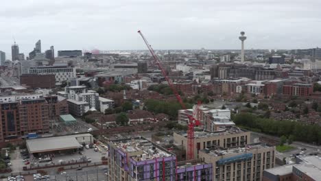 Drone-Shot-Orbiting-Crane-In-Liverpool-City-Centre