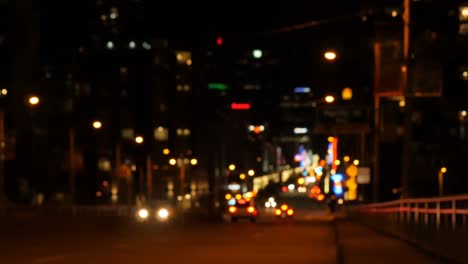 blurred view of city street