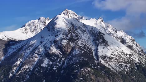 majestic snow-capped mountain peak under a clear blue sky