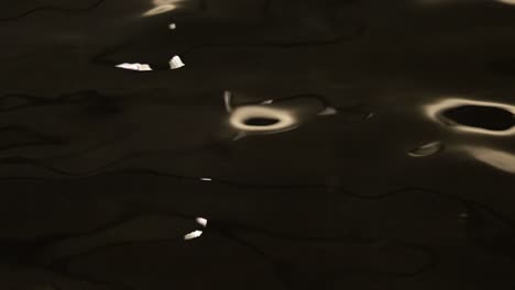 footage of the movement of the surface of the water that reflects light