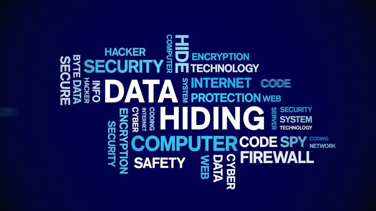 4k Data Hiding Animated Tag Word Cloud,Text Design Animation seamless loop.