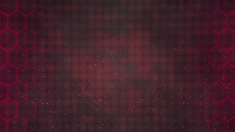 animation of neon red pattern over red pattern