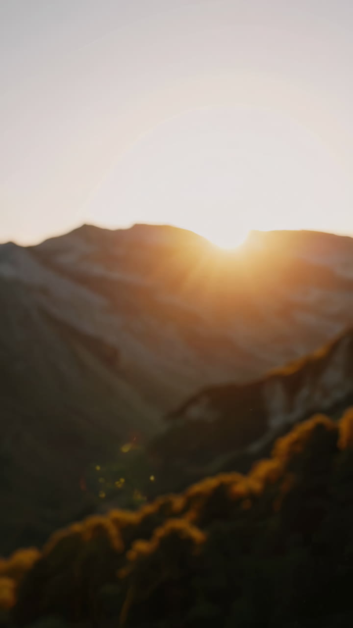 Senior Woman at Sunset in Mountains