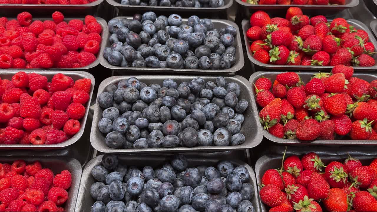 Fresh Berries: Raspberries, Blueberries, and Strawberries