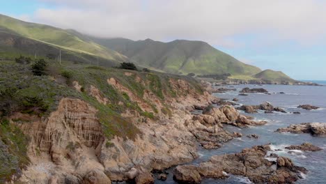 rocky cliffs and mountains near big sur and carmel, california