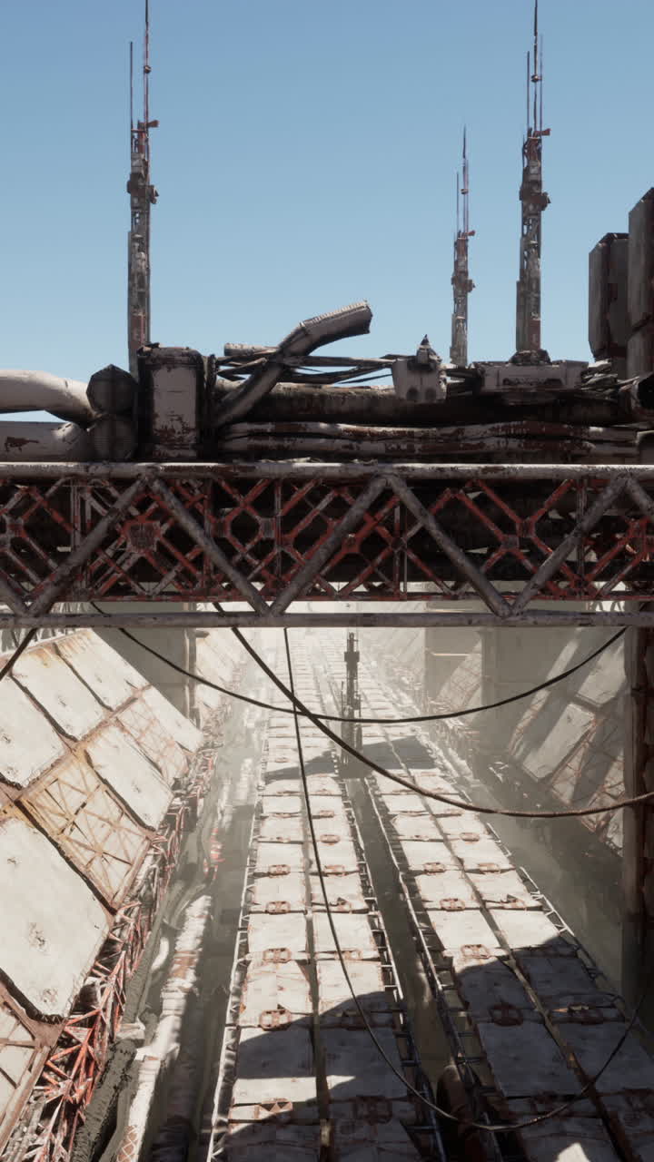 paisaje urbano en ruinas futurista