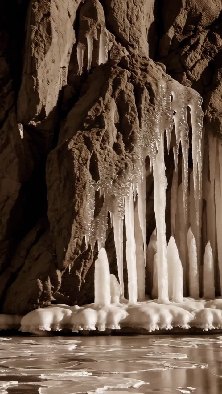 Icy Cliffs and Frozen Landscape