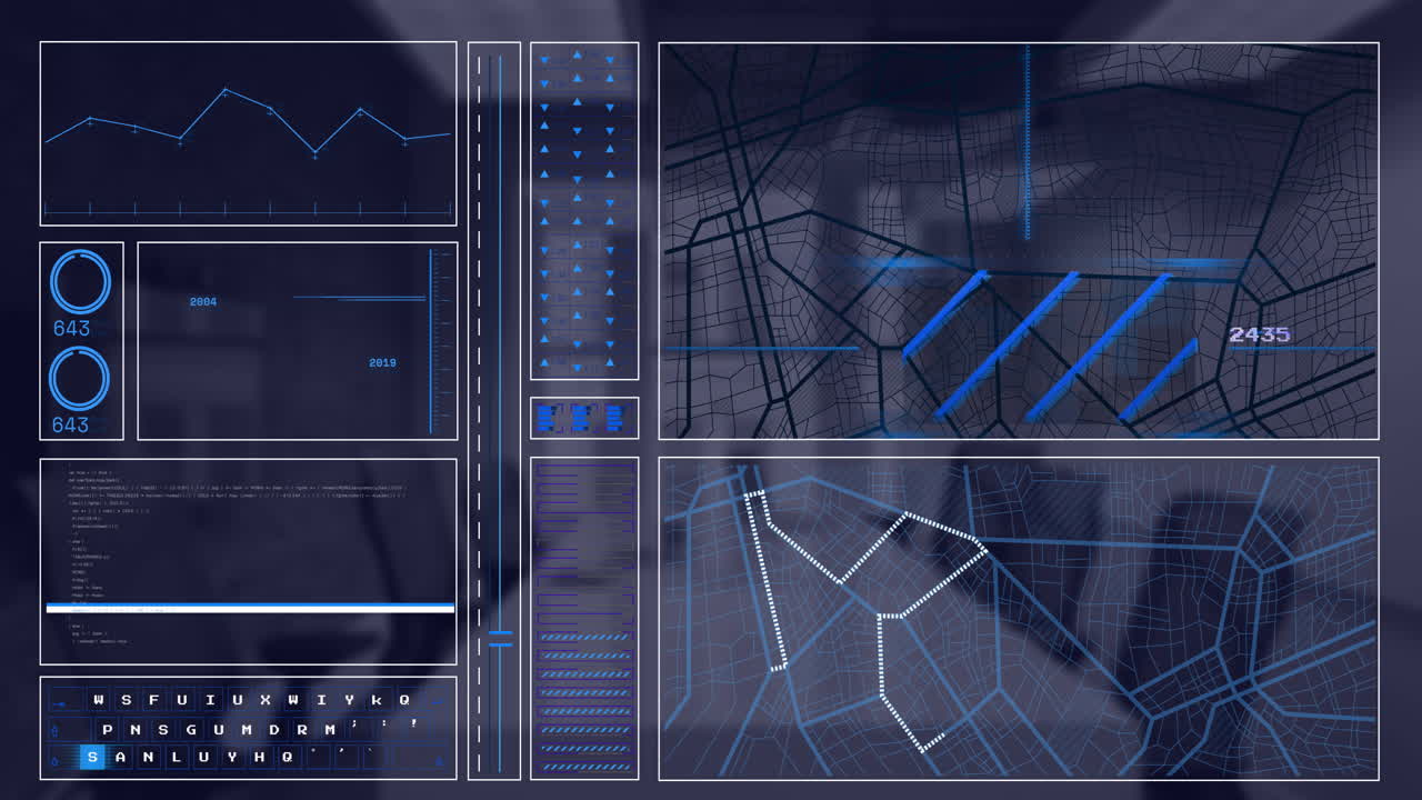 animazione dell'elaborazione dei dati finanziari su scrivania in ufficio.