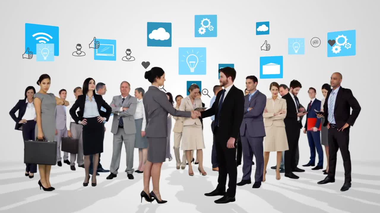 회의하는 사업 사람들의 그룹