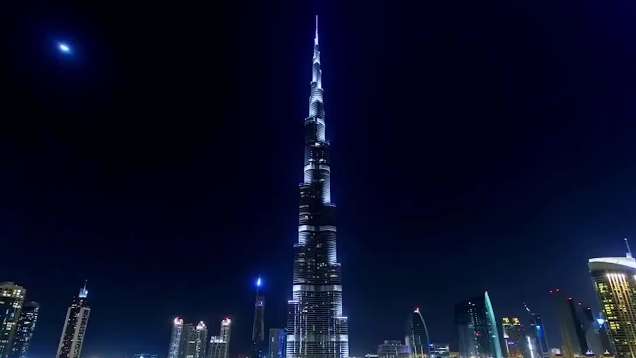 burj khalifa à noite