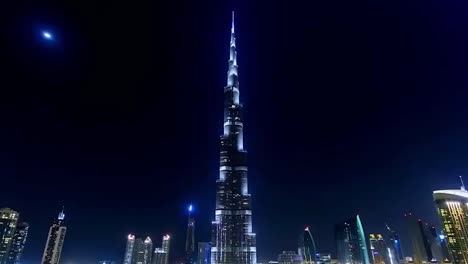 burj khalifa at night