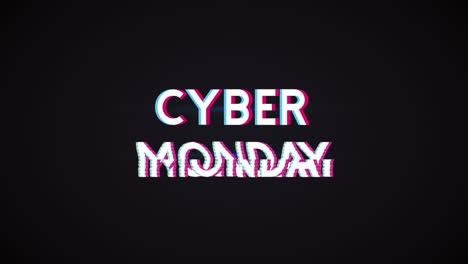 cyber lunedì animazione con etichetta