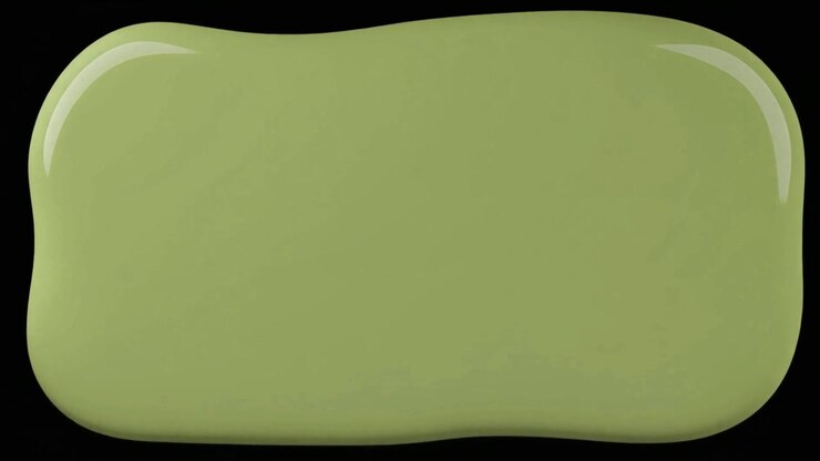 Green Paint Splatter on Black Background