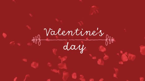 Animation-of-valentines-day-on-red-background