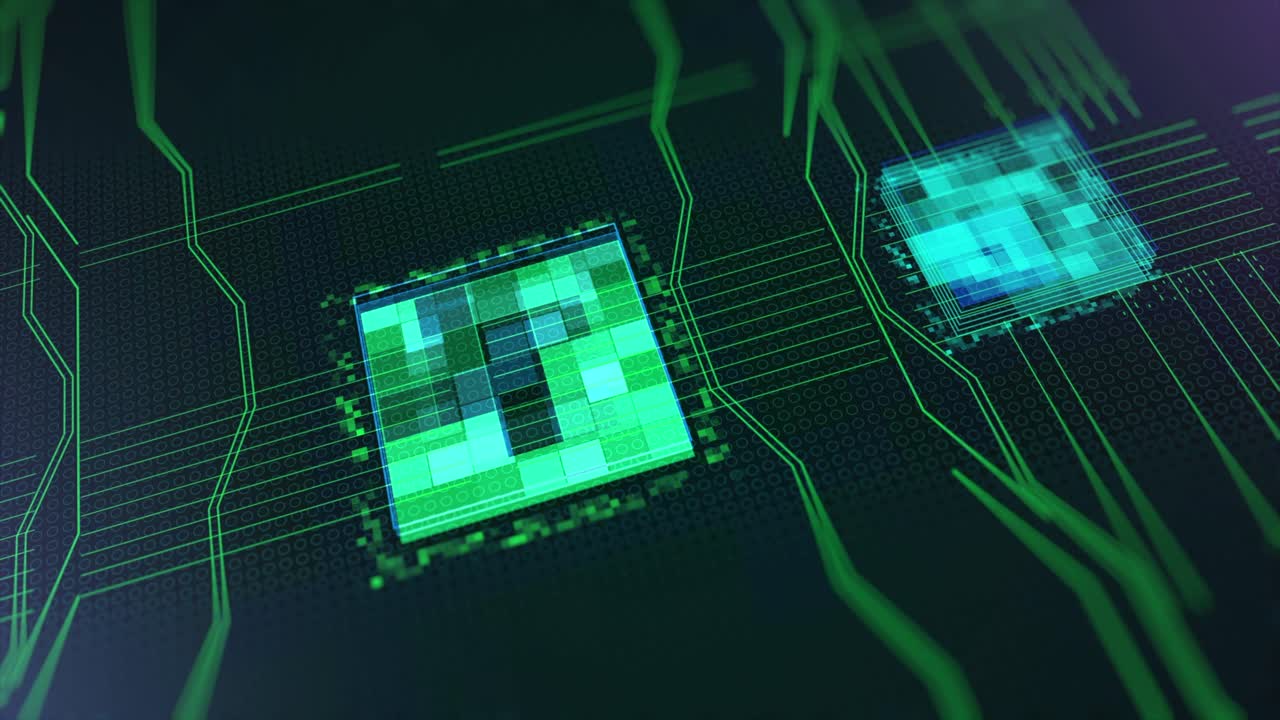 placa de circuitos pixelados