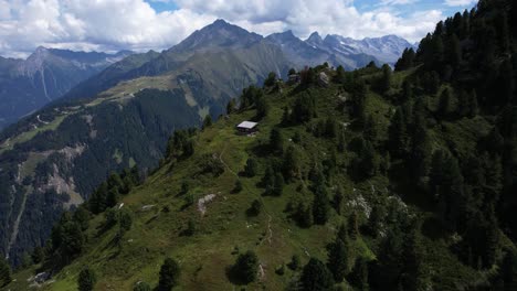 Hiking-the-Austrian-alps-on-a-summers-day-along-ridges-and-around-mountain-huts