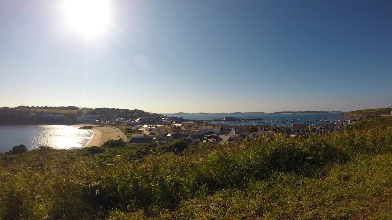 휴 타운, 세인트 메리, 실리 제도, 여름 절정기의 저속 촬영