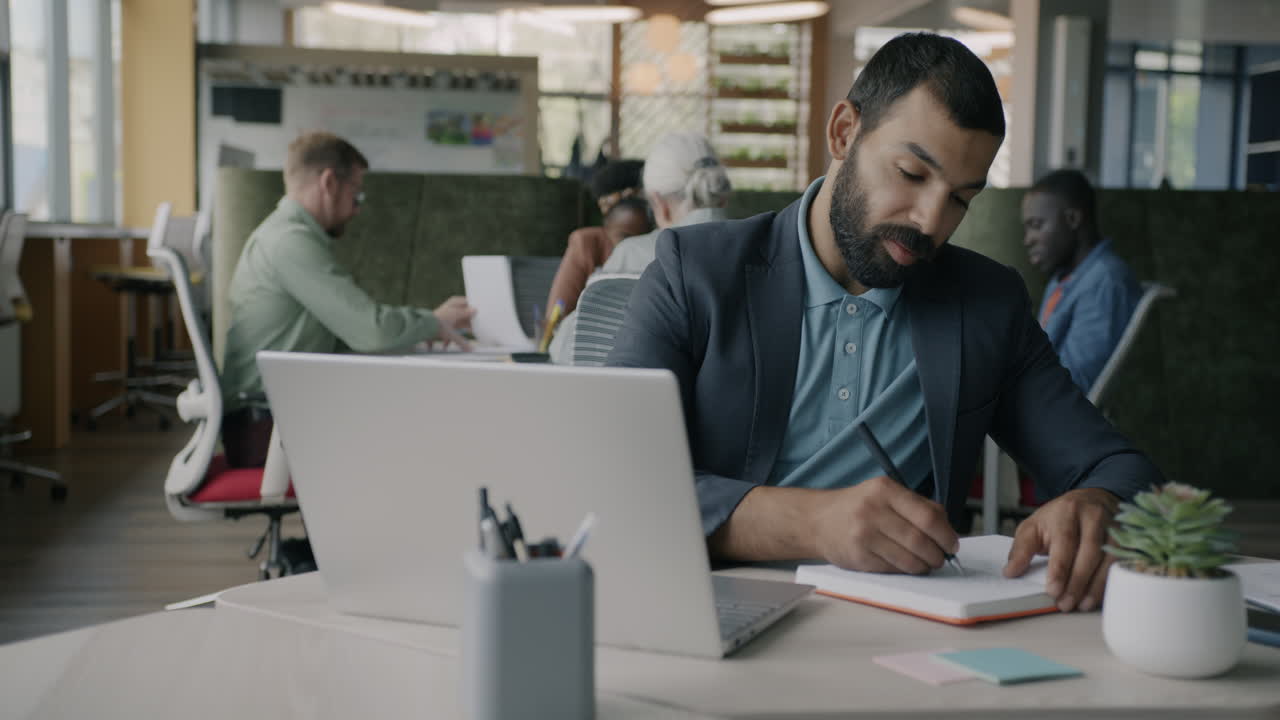 Businessman Working in Modern Office Environment
