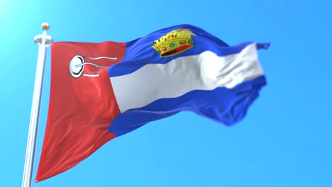 bandera de la ciudad y centro administrativo de kaluga, rusia.