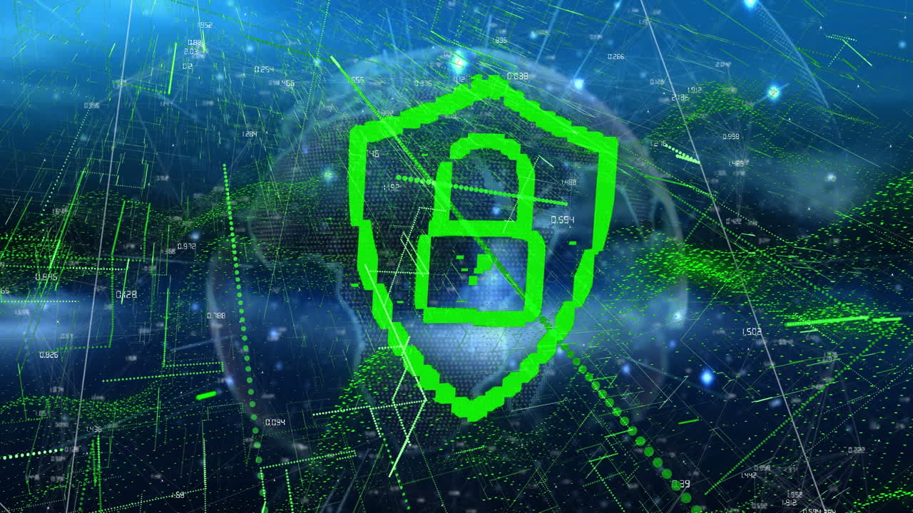 온라인 보안  ⁇ 락의 애니메이션, 전 세계 연결 네트워크