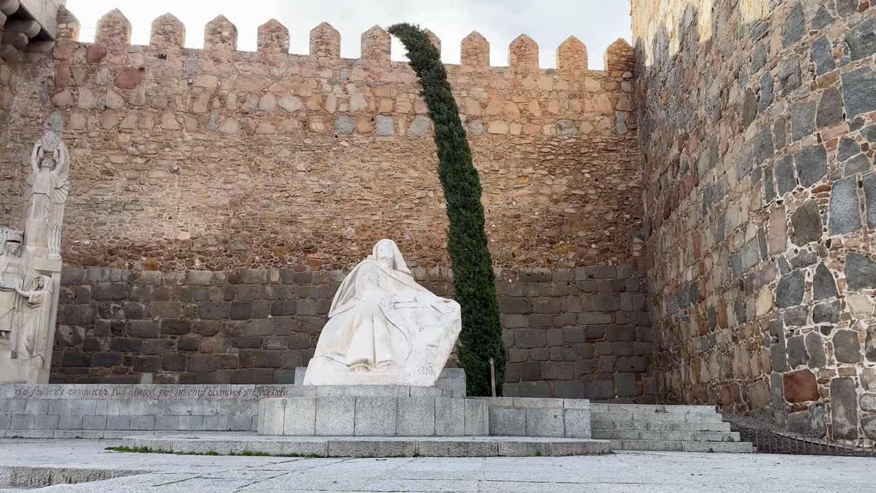 Religious sculpture of Santa Teresa de Jesus, Avila, Spain.