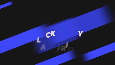 black friday text with blue stripes on black gradient